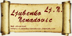 Ljubenko Nenadović vizit kartica